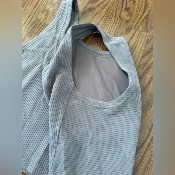 Lululemon Ribbed Softstreme Cropped Tank Top in Taupetastic NWOT Size 12 - Picture 6 of 12